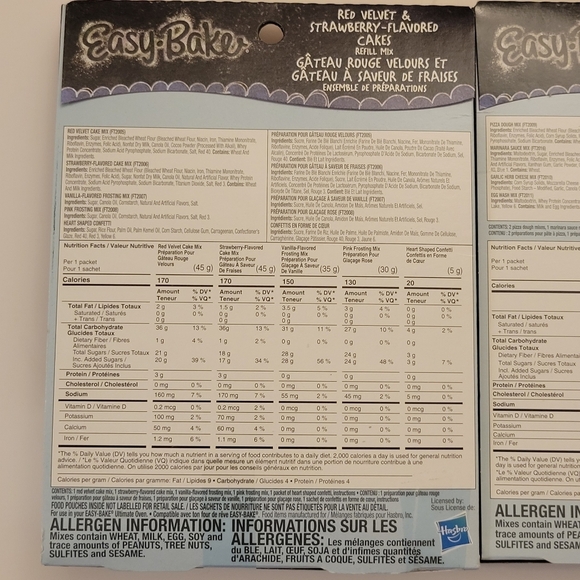 NEW Lot of 2 Easy Bake Ultimate Oven Toy Refill Mixes - Cake and Pizza - Picture 6 of 6